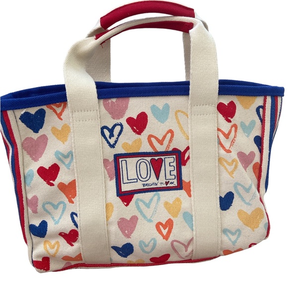 Brighton Handbags - BRIGHTON Red White And You Mini Canvas Tote NO SHOULDER STRAP